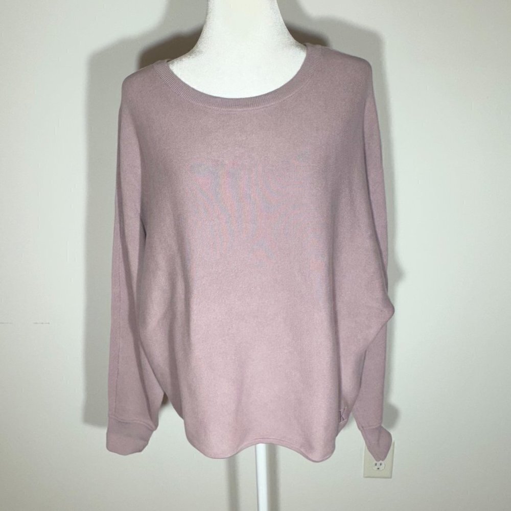 Ladies Calvin Klein Jeans Purple Crew Neck Sweater/Sweatshirt - Size Large